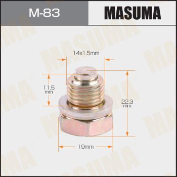 Пробка сливная поддона Masuma M83