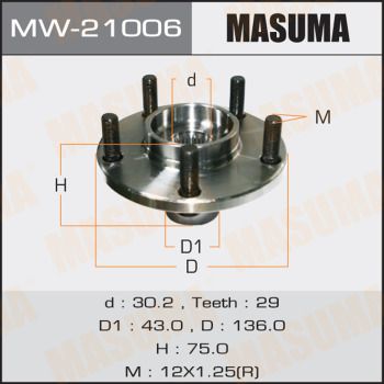 Ступица передняя Masuma MW21006