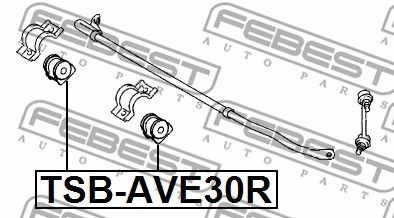 Втулка стабилизатора заднего FEBEST TSBAVE30R