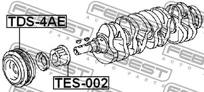 Шкив генератора FEBEST TDS4AE