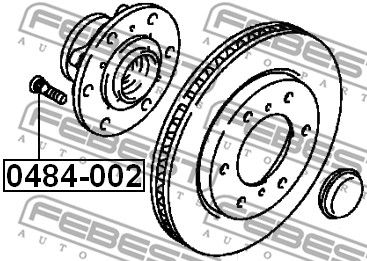 Шпилька колесная FEBEST 0484002