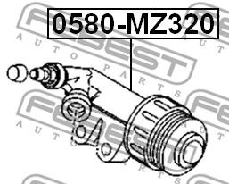Цилиндр сцепления рабочий FEBEST 0580MZ320