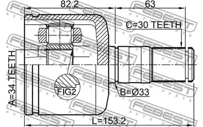 ШРУС внутренний левый FEBEST 2111MONLH