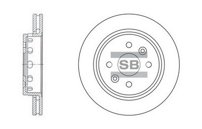 Диск тормозной передний SANGSIN SD2016