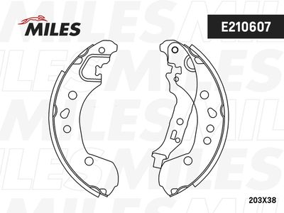 Колодки тормозные барабанные Miles E210607