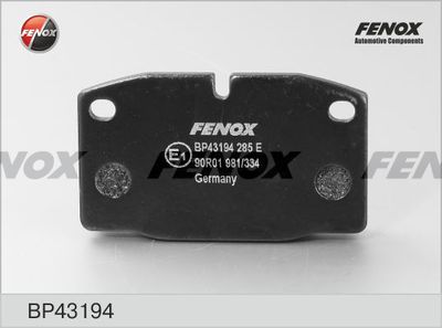 Колодки тормозные дисковые FENOX BP43194