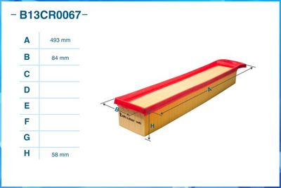 Фильтр воздушный CWORKS B13CR0067