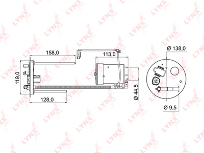 Фильтр топливный погружной LYNXauto LF972M