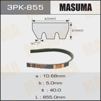 Ремень поликлиновой Masuma 3PK855
