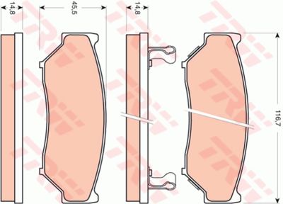 Колодки тормозные передние TRW GDB3436
