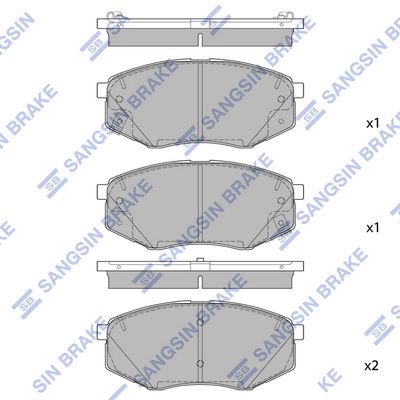 Колодки тормозные передние SANGSIN SP1847