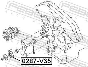 Ролик натяжителя ремня ГРМ NISSAN 11927AL500