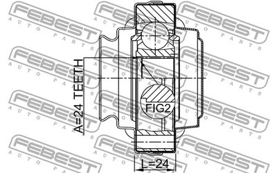 ШРУС внутренний задний FEBEST 1911E87R