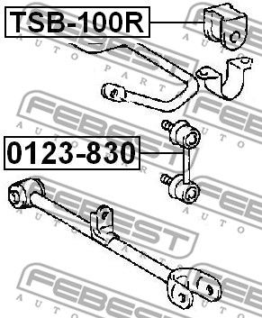 Втулка стабилизатора заднего FEBEST TSB100R