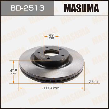 Диск тормозной Masuma BD2513