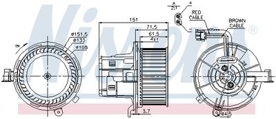 Мотор отопителя NISSENS 87109