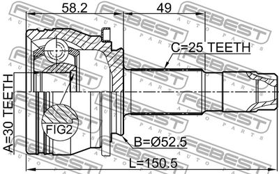 ШРУС наружный FEBEST 1010T300