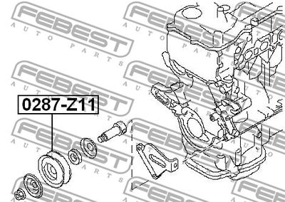 Ролик натяжения ремня кондиционера FEBEST 0287Z11