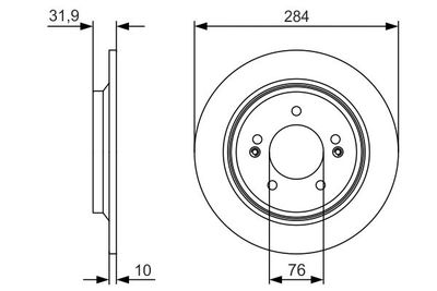 Диск тормозной BOSCH. 0986479V09