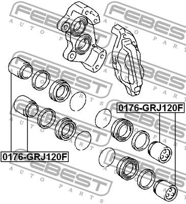 Поршень суппорта тормозного переднего FEBEST 0176GRJ120F