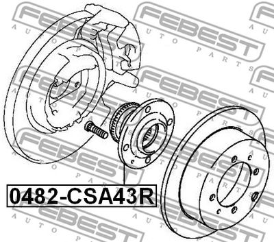 Ступица задняя FEBEST 0482CSA43R