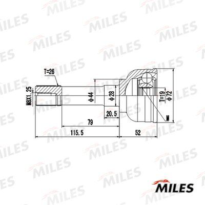 ШРУС наружный Miles GA20437