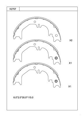 Колодки стояночного тормоза TOYOTA 4655060060