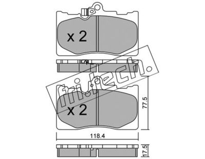 Комплект колодок для дискового тормоза TRUSTING 8150