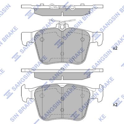 Колодки тормозные дисковые SANGSIN SP1998