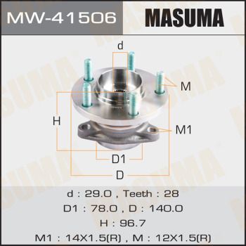 Ступица колеса с интегрированным подшипником Masuma MW41506