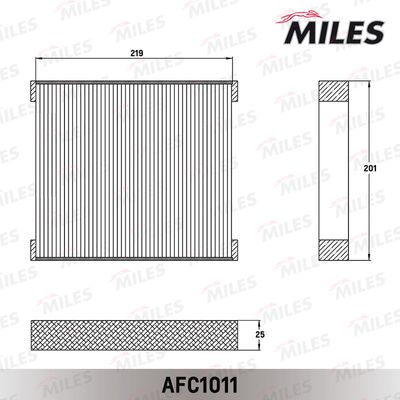 Фильтр салона угольный Miles AFC1011
