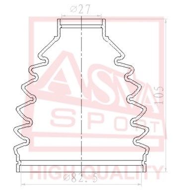 Пыльник ШРУС комплект без смазки ASVA ASBTFD