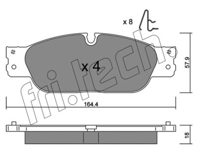 Комплект колодок для дискового тормоза TRUSTING 11890