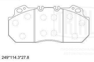 Колодки тормозные передние задние с монтажным комплектом TRIALLI PFT29090