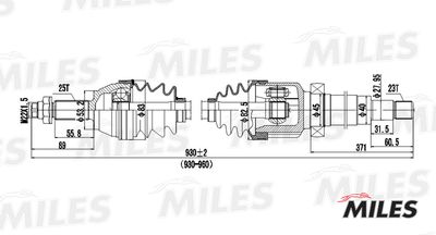 Привод в сборе правый Miles GC02052