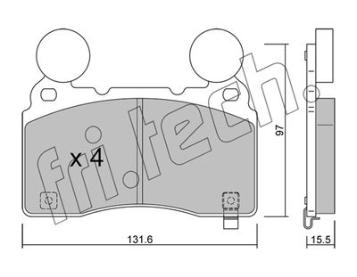 Комплект колодок для дискового тормоза TRUSTING 11791