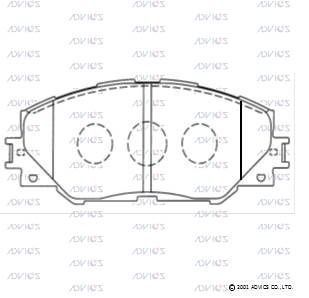Колодки тормозные передние ADVICS SN135