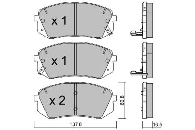 Колодки тормозные передние PMC PKBE33