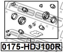 Ремкомплект тормозного суппорта заднего FEBEST 0175HDJ100R