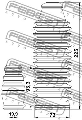 Отбойник амортизатора переднего комплект с пыльником FEBEST HSHBCRZFKIT