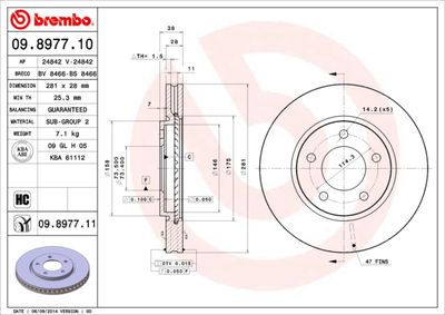 Диск тормозной BREMBO 09897710