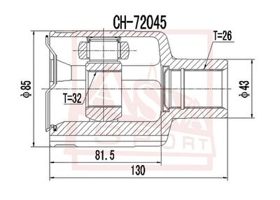 ШРУС внутренний правый ASVA CHRIREVMT