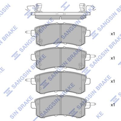 Колодки тормозные задние SANGSIN SP1801
