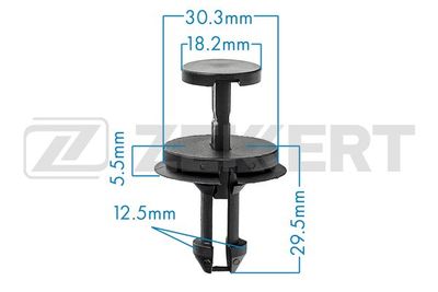 Клипса крепежная Zekkert BE2226