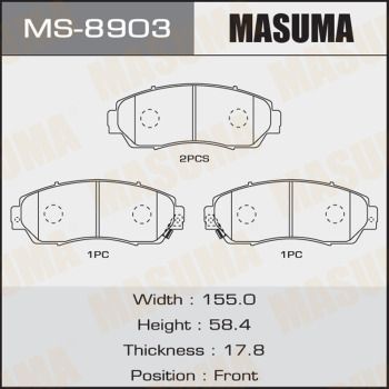 Колодки тормозные дисковые Masuma MS8903