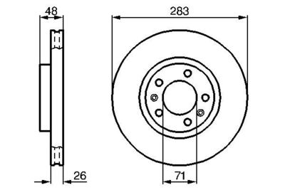 Диск тормозной BOSCH 0986478125