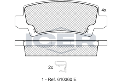 Колодки тормозные дисковые ICER 181514