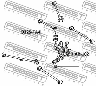 Рычаг задней подвески FEBEST 0325TA4