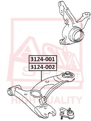 Рычаг передний левый нижний ASVA 3124002