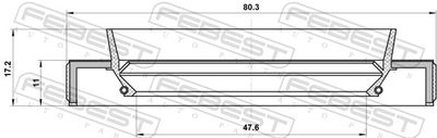 Сальник привода FEBEST 95HBY49801117L